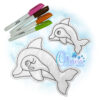 Dolphin Flat Coloring Doll