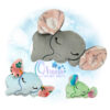 OAD 2403 Sleeping Elephant Stuffie 2000 copy Sleeping Elephant Stuffie