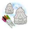 Girl Gnome Flat Coloring