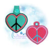 OAD 2405 Peace Heart KC 2000 Peace Heart Key Chain