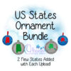 US States Christmas Ornament