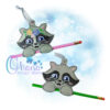 OAD 2406 Floral Raccoon Single CCH 2000 Raccoon Single Candy Cane