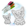 Corgi Flat Coloring Doll