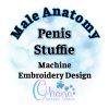 OAD 2407 Male Anatomy Penis Stuffie 2000 Penis Stuffie Embroidery Design