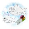 OAD 2408 Shark FCD 2000 Shark Flat Coloring Doll
