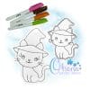 OAD 2408 Witchy Cat FCD 2000 Witchy Cat Flat Coloring