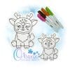 Deer Flat Coloring Doll