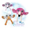 OAD 2411 Ball Flamingo Stuffie 2000 Flamingo Ball Stuffie Embroidery