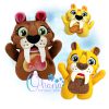 OAD 2501 Huggable Saber Tooth Tiger 2000 Huggable Saber Tooth Tiger