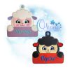 OAD 2502 Sheep LT 2000 Sheep Luggage Tag Embroidery
