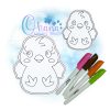 Chick Flat Coloring Doll