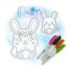 Bunny Flat Coloring Doll