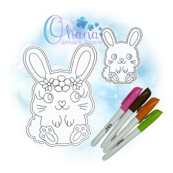 Bunny Flat Coloring Doll