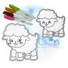 Lamb Flat Coloring Doll