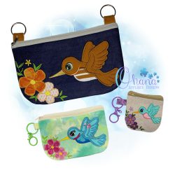 Hummingbird Zipper Bag