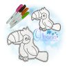 Toucan Flat Coloring Doll