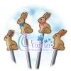 OAD 2504 Chocolate Bunny PT 2000 RK Chocolate Bunny Pencil Topper