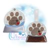 Pawprints on my Heart Snowglobe Ornament