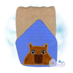 Capybara Peeker Embroidery Design