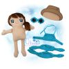 OAD 2506 Beach Girl Dress Up Doll 2000 RG copy Beach Girl Dress Up Doll