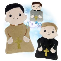 Priest Stuffie Embroidery Design