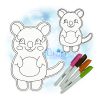 Quokka Flat Coloring Doll