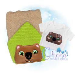 Wombat Peeker Embroidery Design