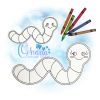 Worm Flat Coloring Doll