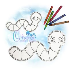 Worm Flat Coloring Doll