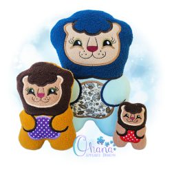 Chubby Lion Stuffie Embroidery