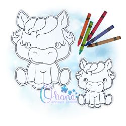 Horse Flat Coloring Doll