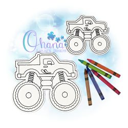 Monster Truck Flat Coloring