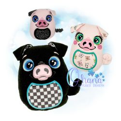 Pig Egglet Stuffie Embroidery
