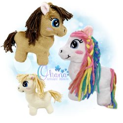 3D Standing Horse Stuffie Embroidery
