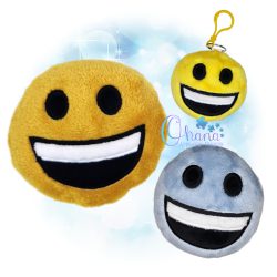 Grinning Emoji Stuffie Embroidery