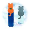 OAD2508 Cat Silhouette BM 2000 DG Cat Silhouette Bookmark Embroidery