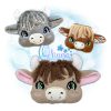 OAD 2509 Highland Cow Pillow 2000 DG RG Highland Cow Head Pillow