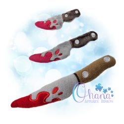 Bloody Knife Stuffie Embroidery