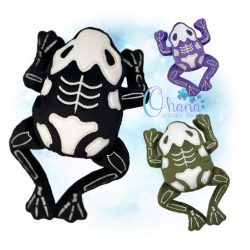Skelly Frog Stuffie Embroidery